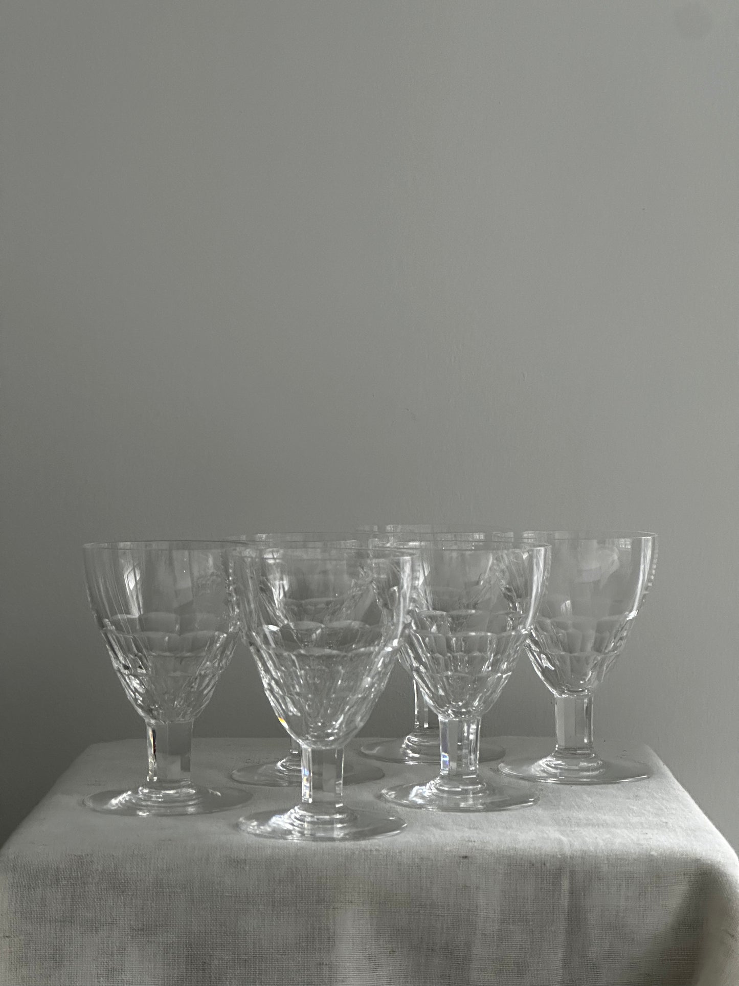 Vintage Art Deco Crystal Aperitif glasses (Set of 6)