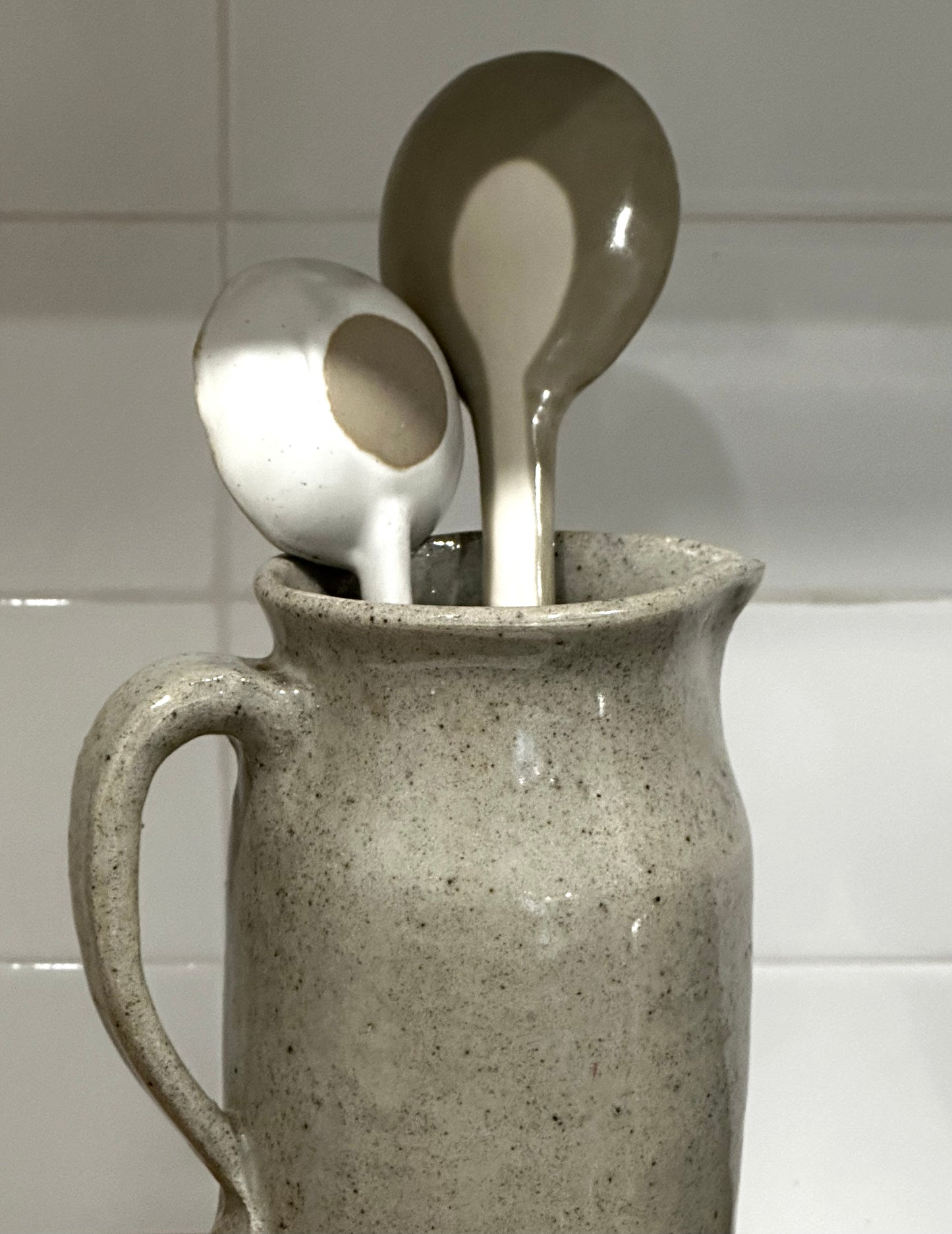 Freckled Stoneware Pitcher