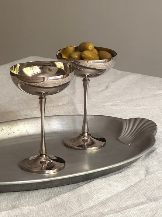 Silver Plated Coupes (set of 2)