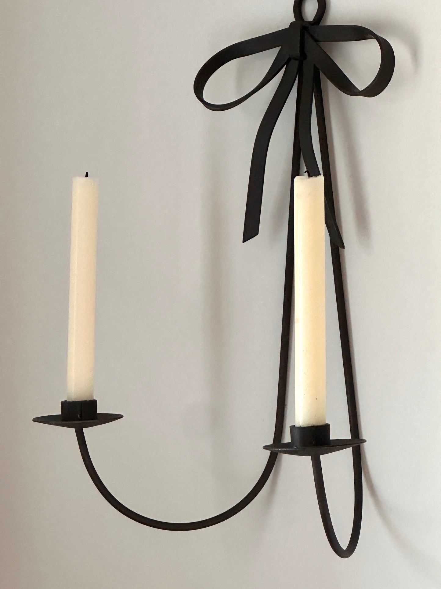 Vintage Iron Wall Candleholder