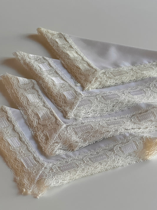 Set of Vintage Lace Table Napkins (set of 4)