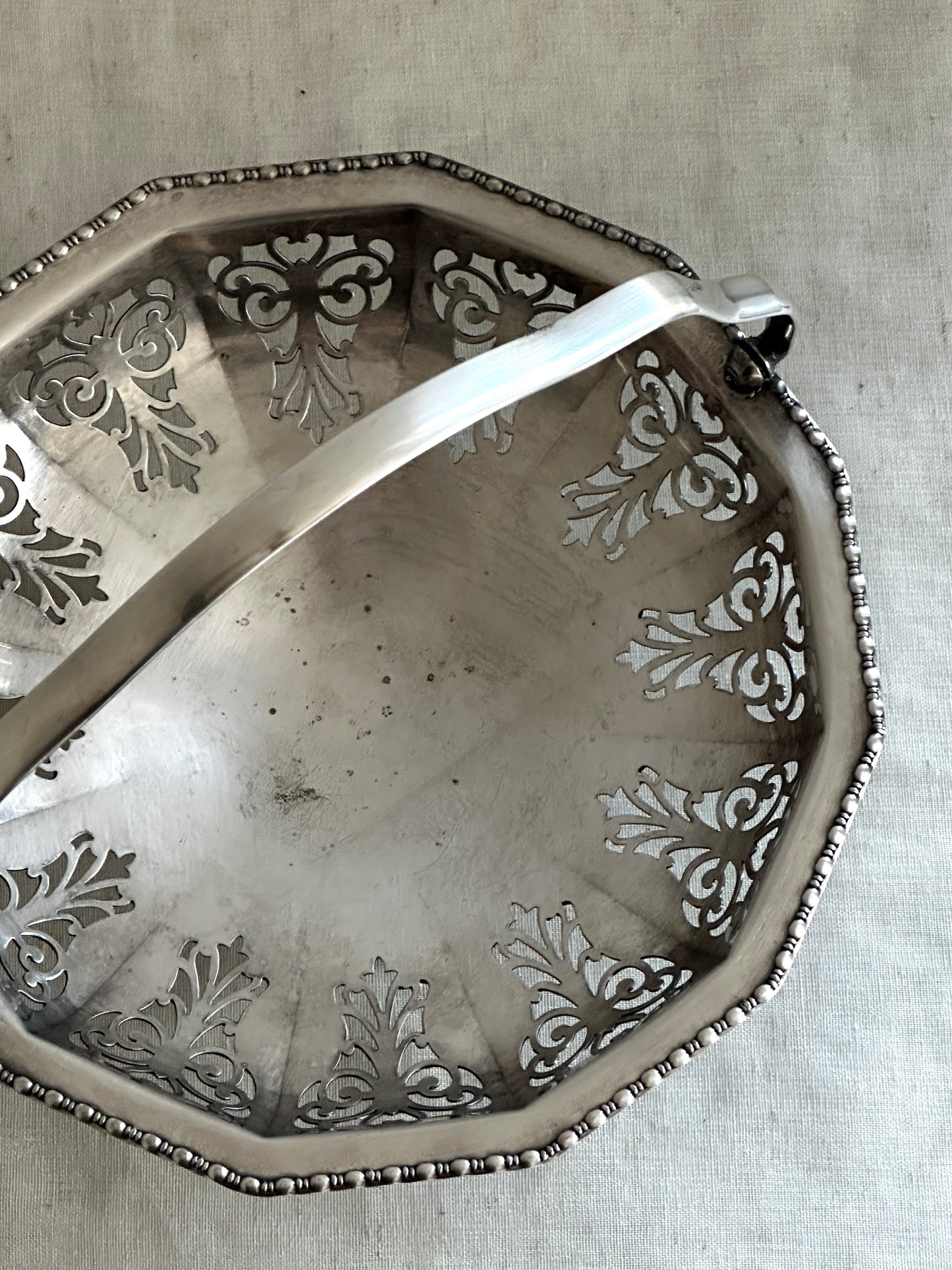 English Silver Plated Basket