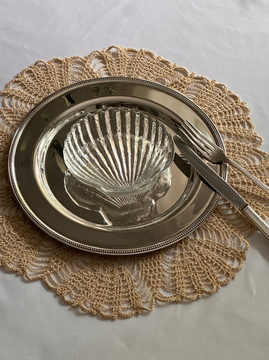 Pearl-Edge Silver Plated Plate (set of 8)