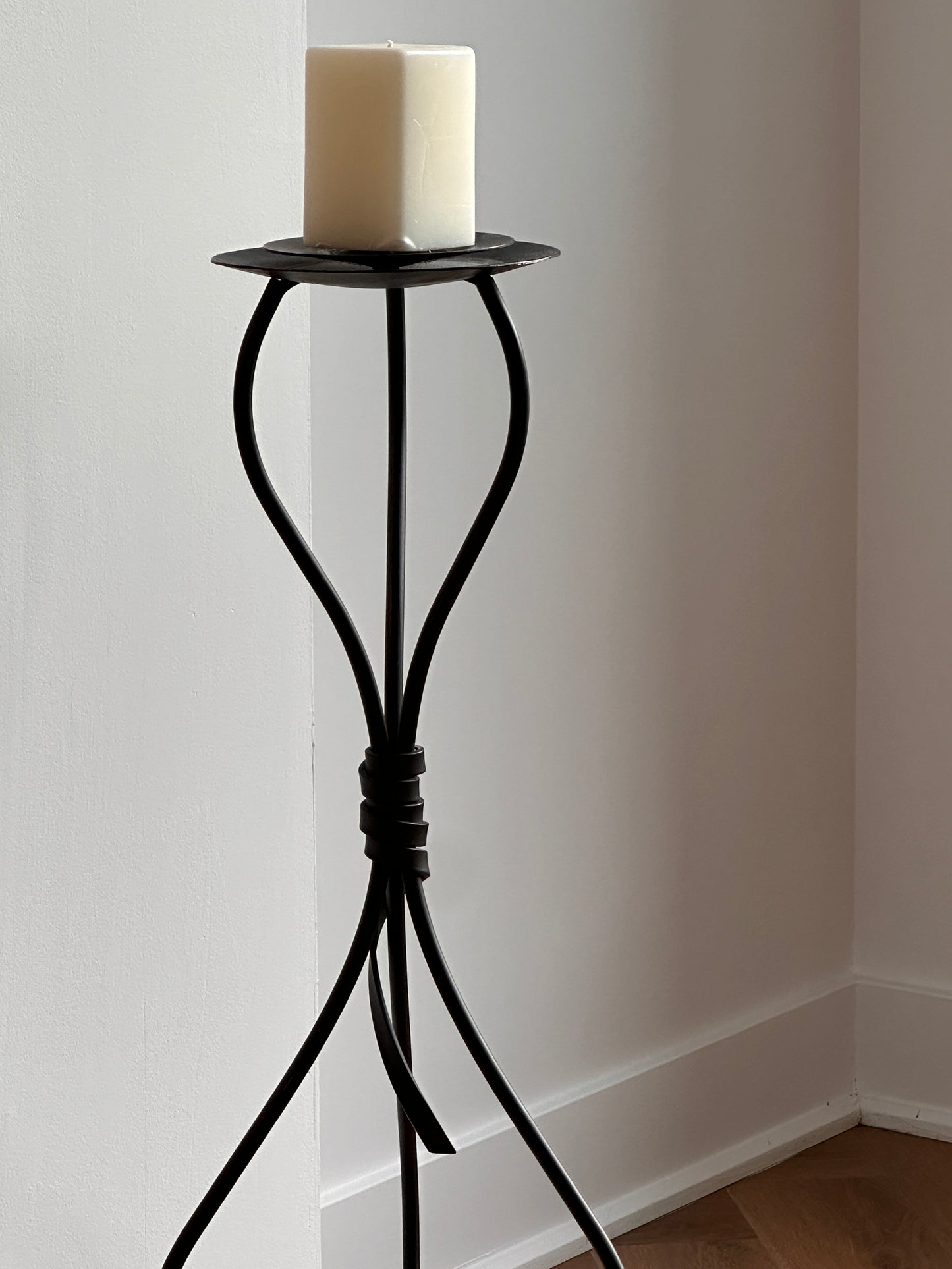 Curvy Iron Floor Candelabra