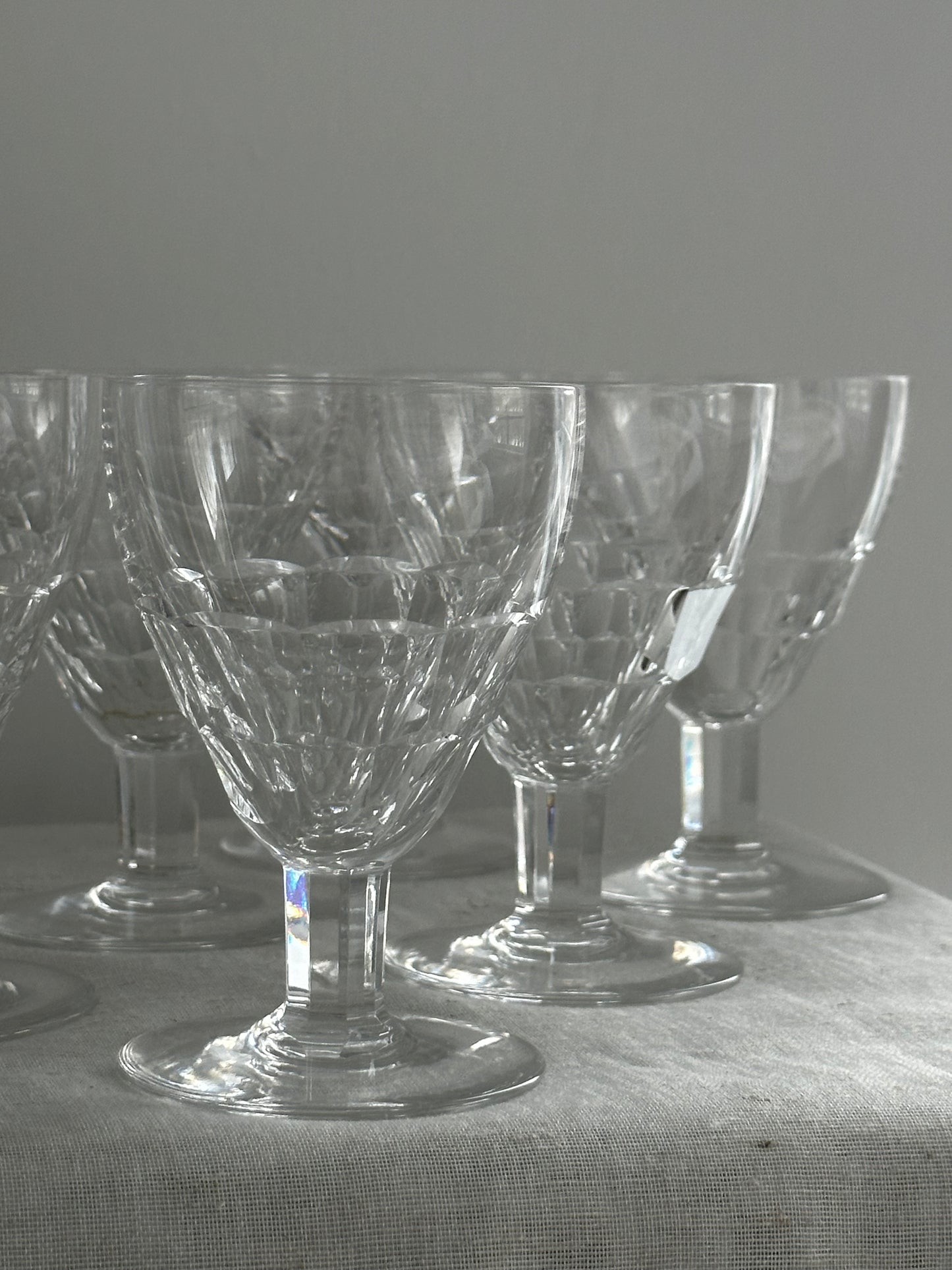 Vintage Art Deco Crystal Aperitif glasses (Set of 6)