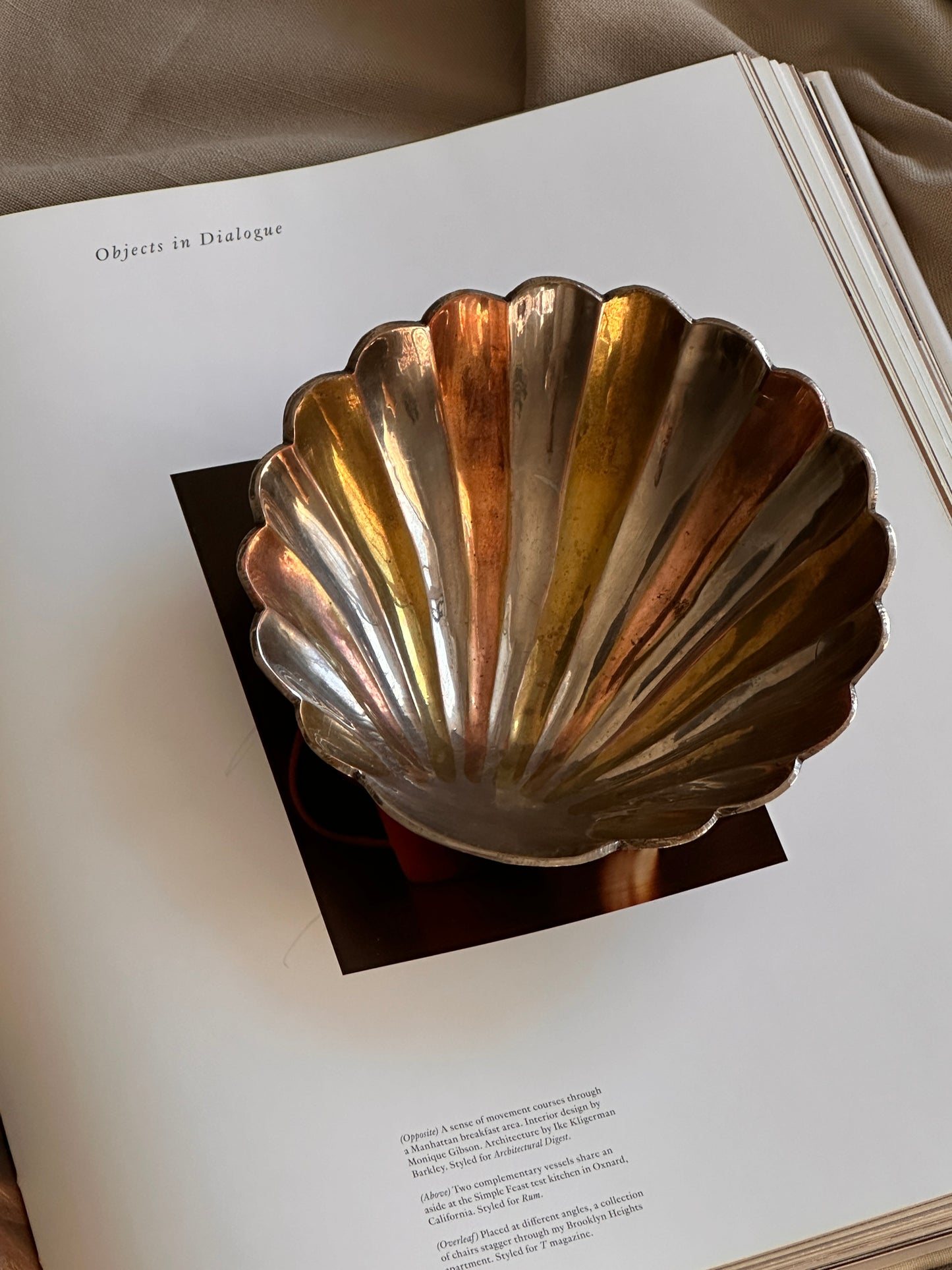 Tricolor Metal Shell Dish