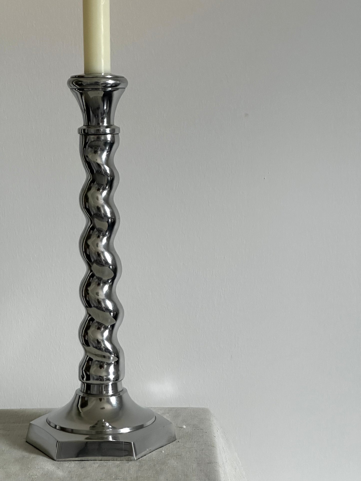 Tall spiral candle holder