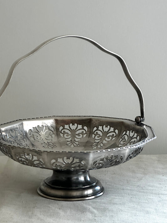 English Silver Plated Basket