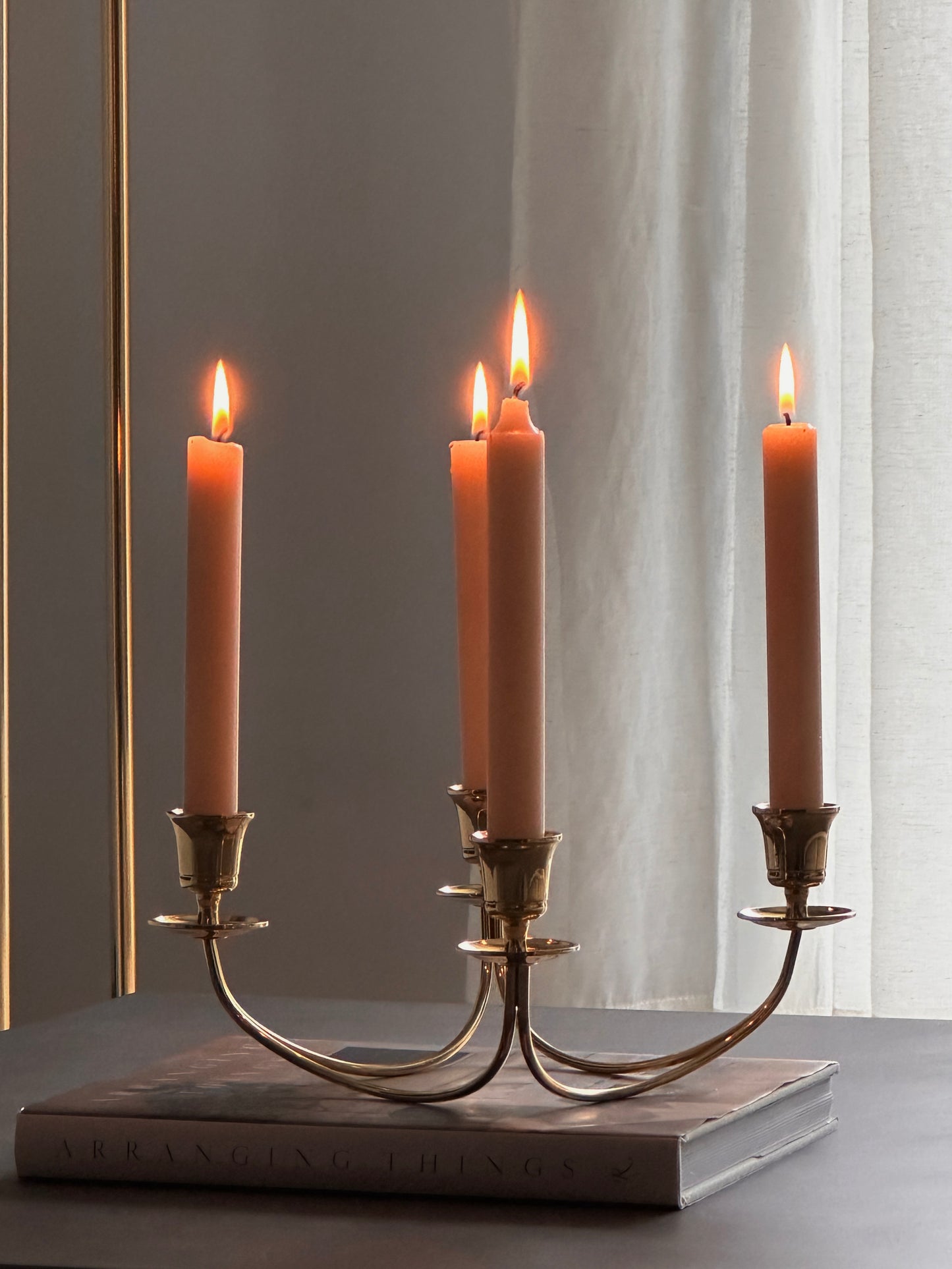 Brass Candelabra Centerpiece