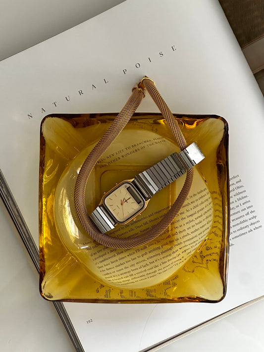 Vintage Amber Glass Catchall