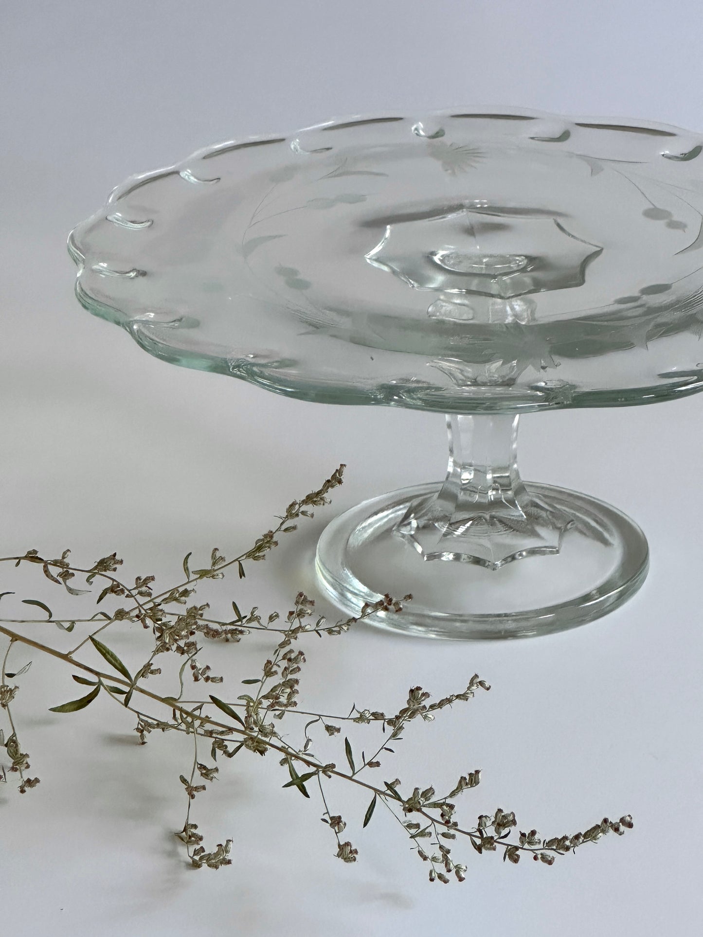 Vintage Glass Cake Stand