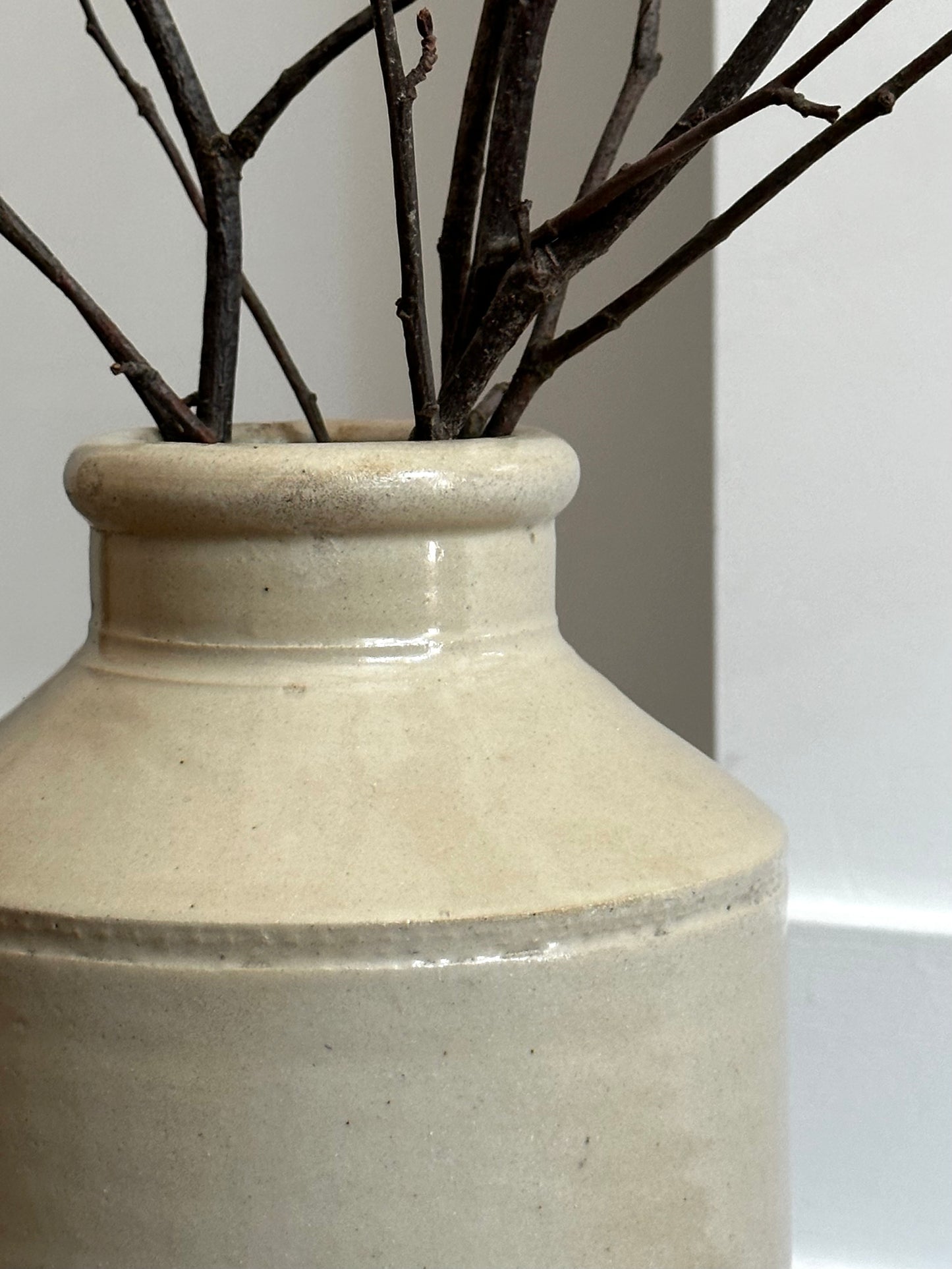 Antique stoneware vase