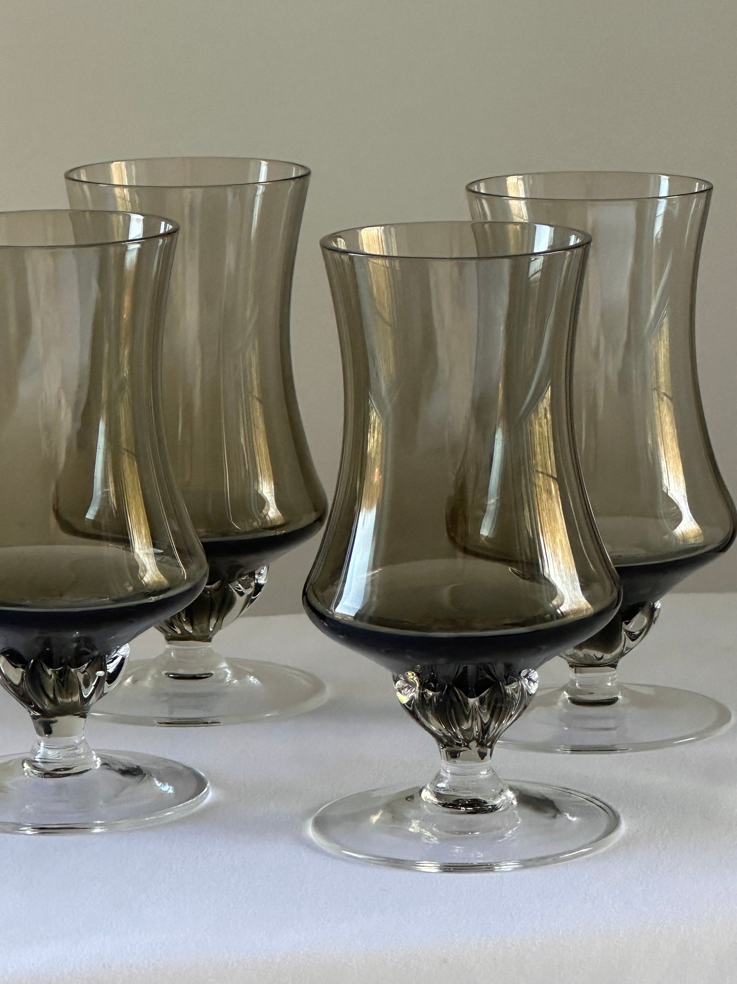 Smoked Glass Liquore Sherry Glasses