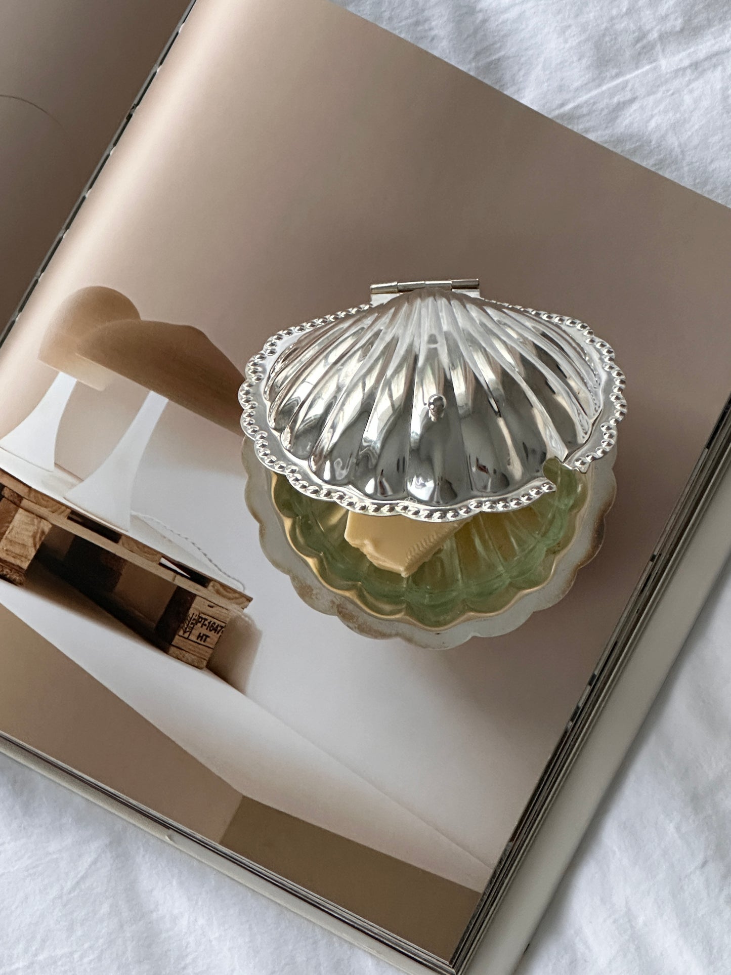 Silver Plated Clam Shell Butter Dish