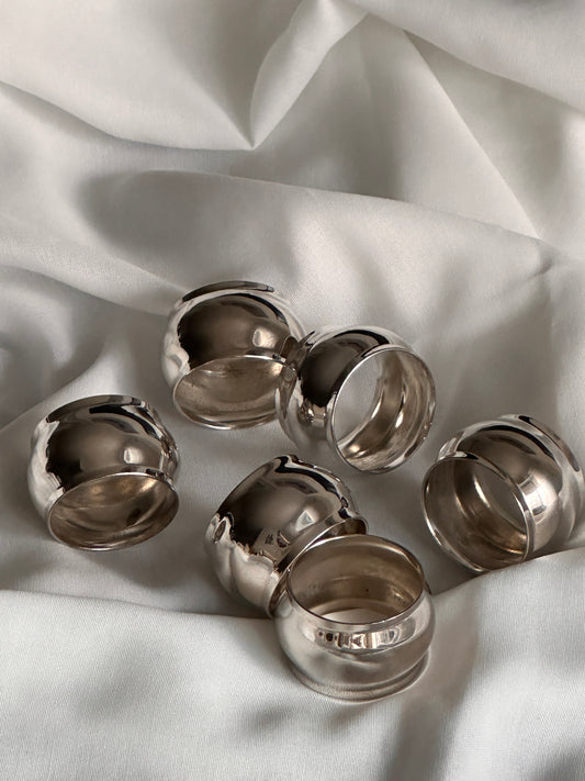 Silver Plated Napkin Rings (set of 6)