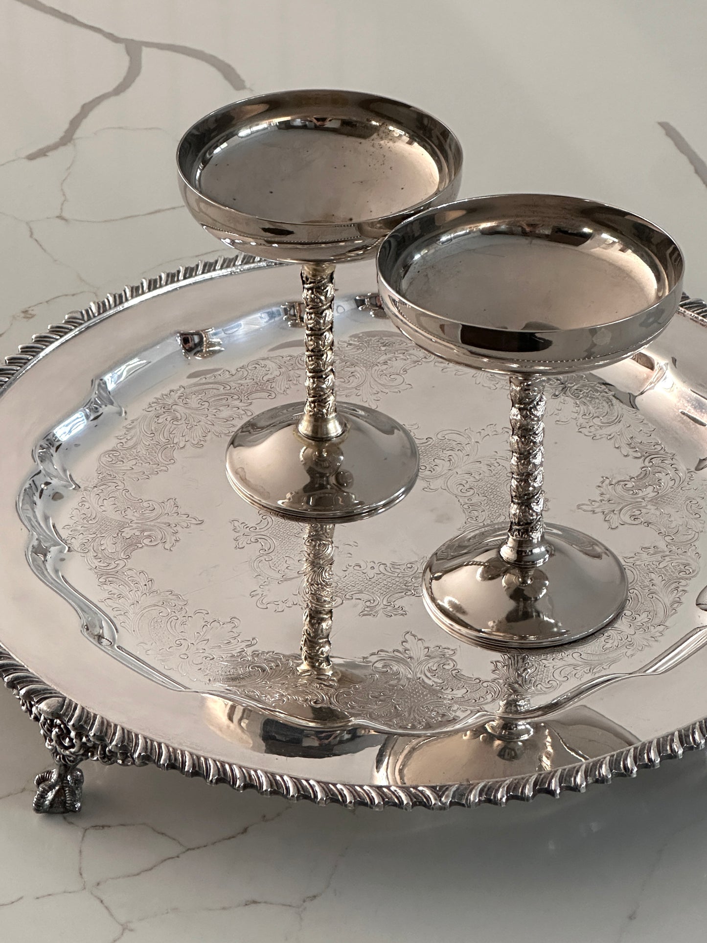 Italian Silver Plated Champagne Globet (set of 2)