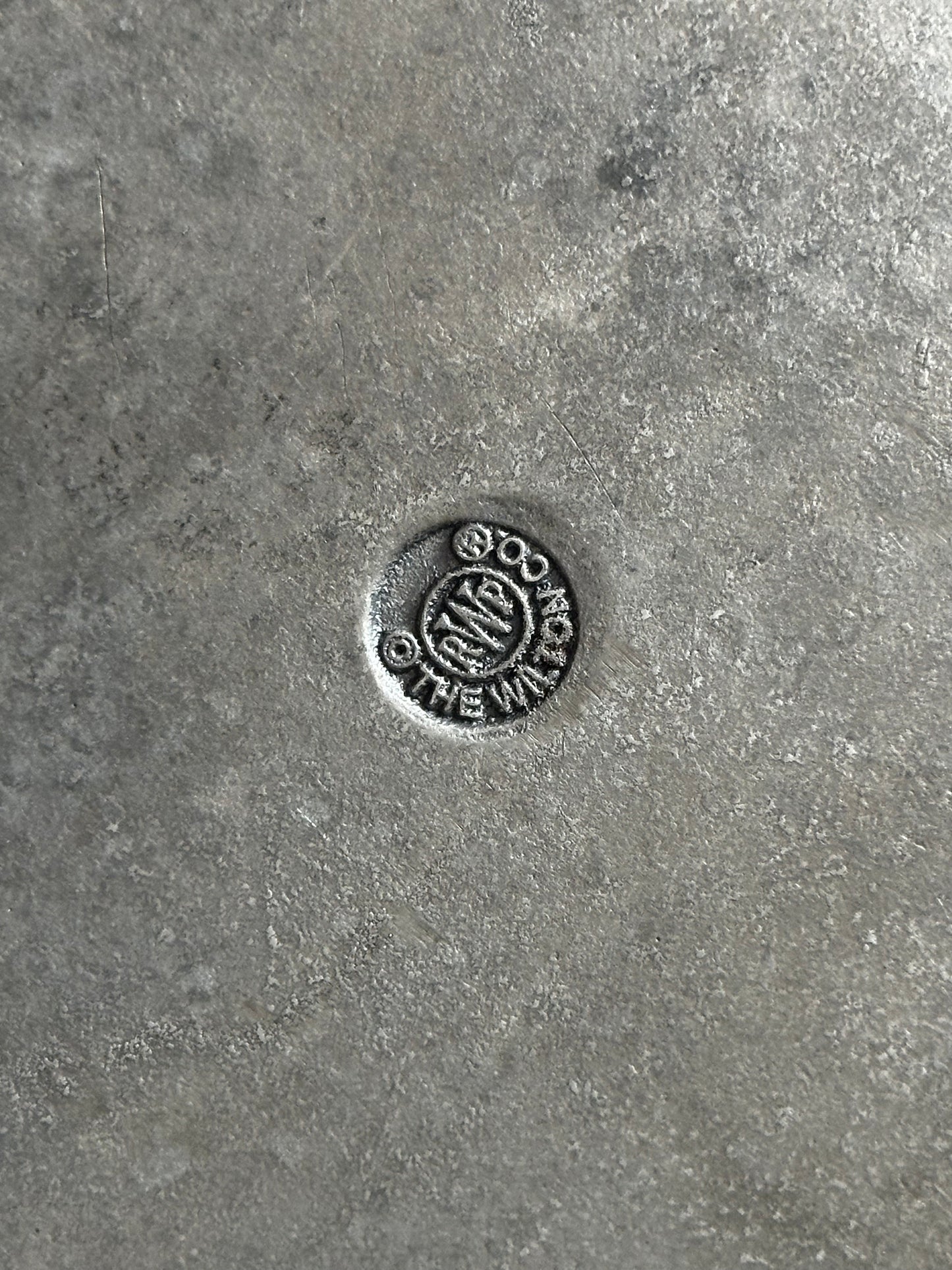 Metal Serving Tray with Shell Handles