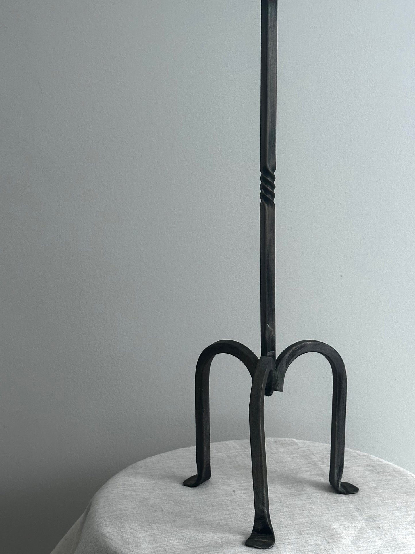 Brutalist Iron Candleholder