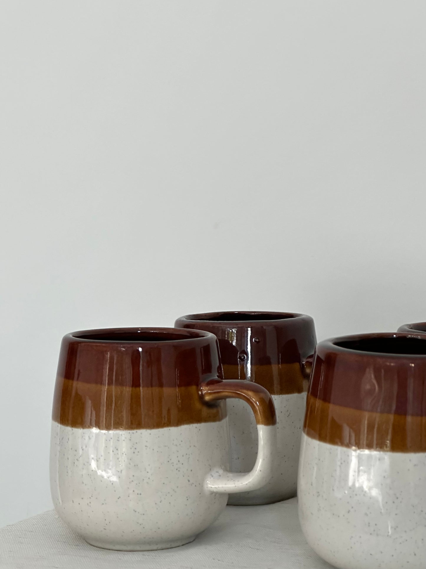 Vintage 1970s Stoneware Coffee Mugs (set of 4)