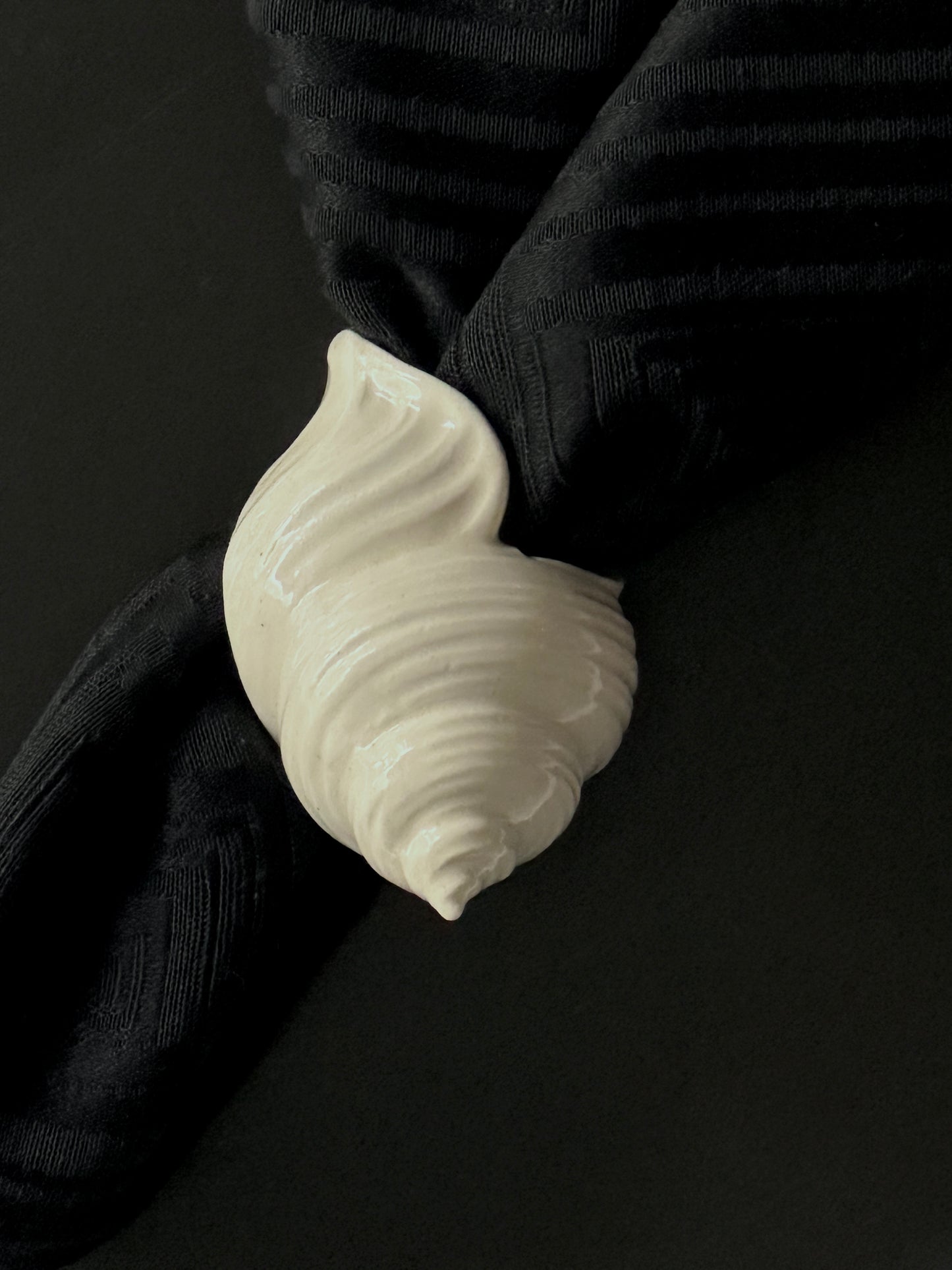 Ceramic Seashell Napkin Ring (set of 6)