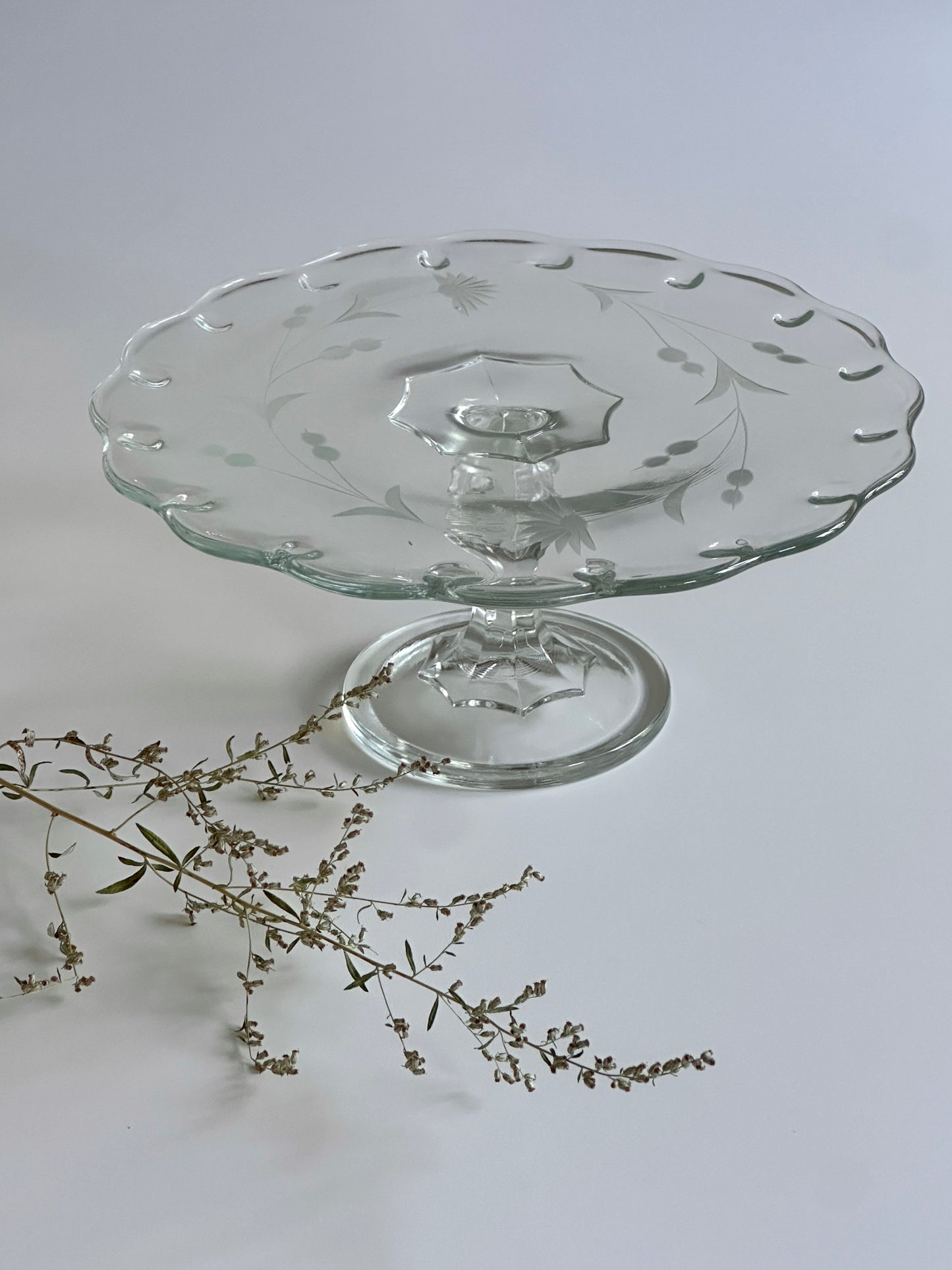 Vintage Glass Cake Stand