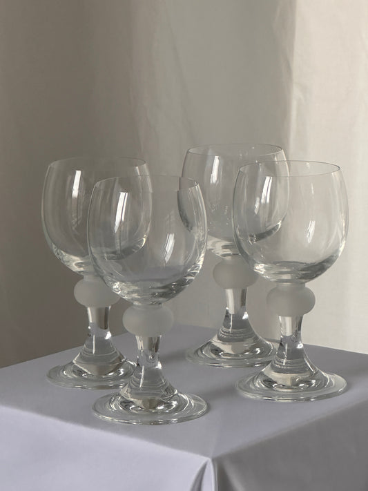 Art Deco Crystal Wine Glasses