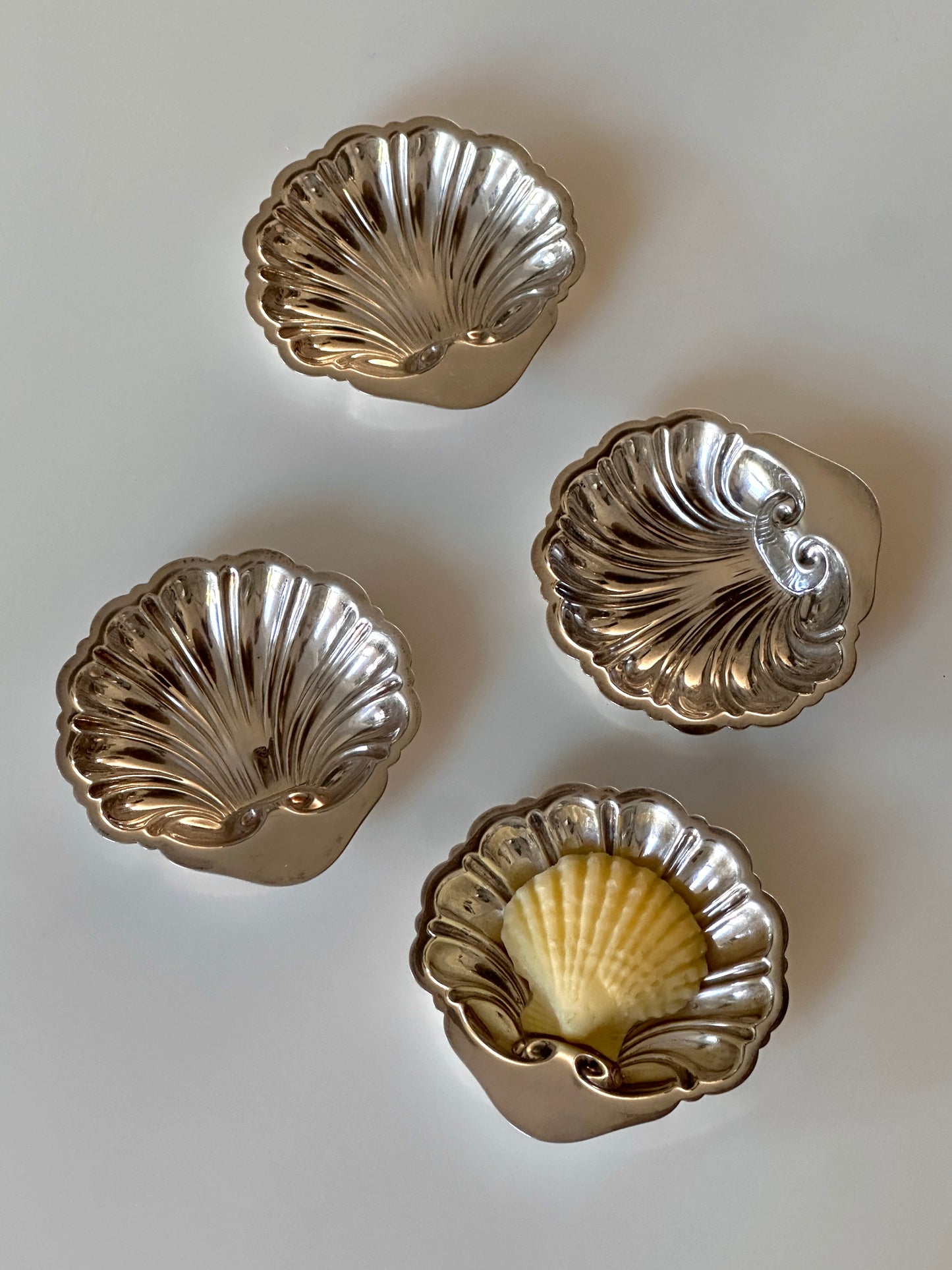 Mini Chrome Shell Dish (set of 4)