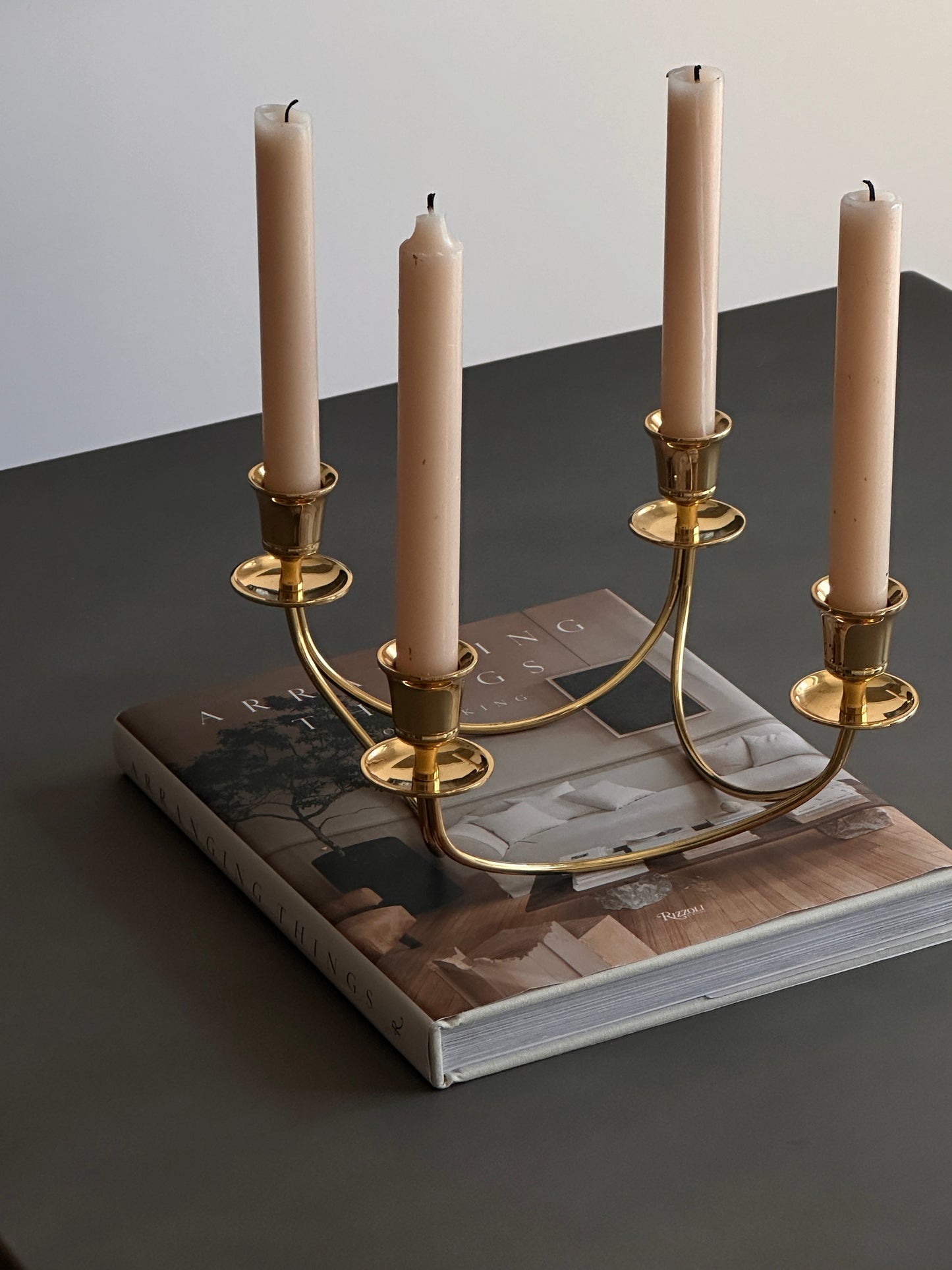 Brass Candelabra Centerpiece