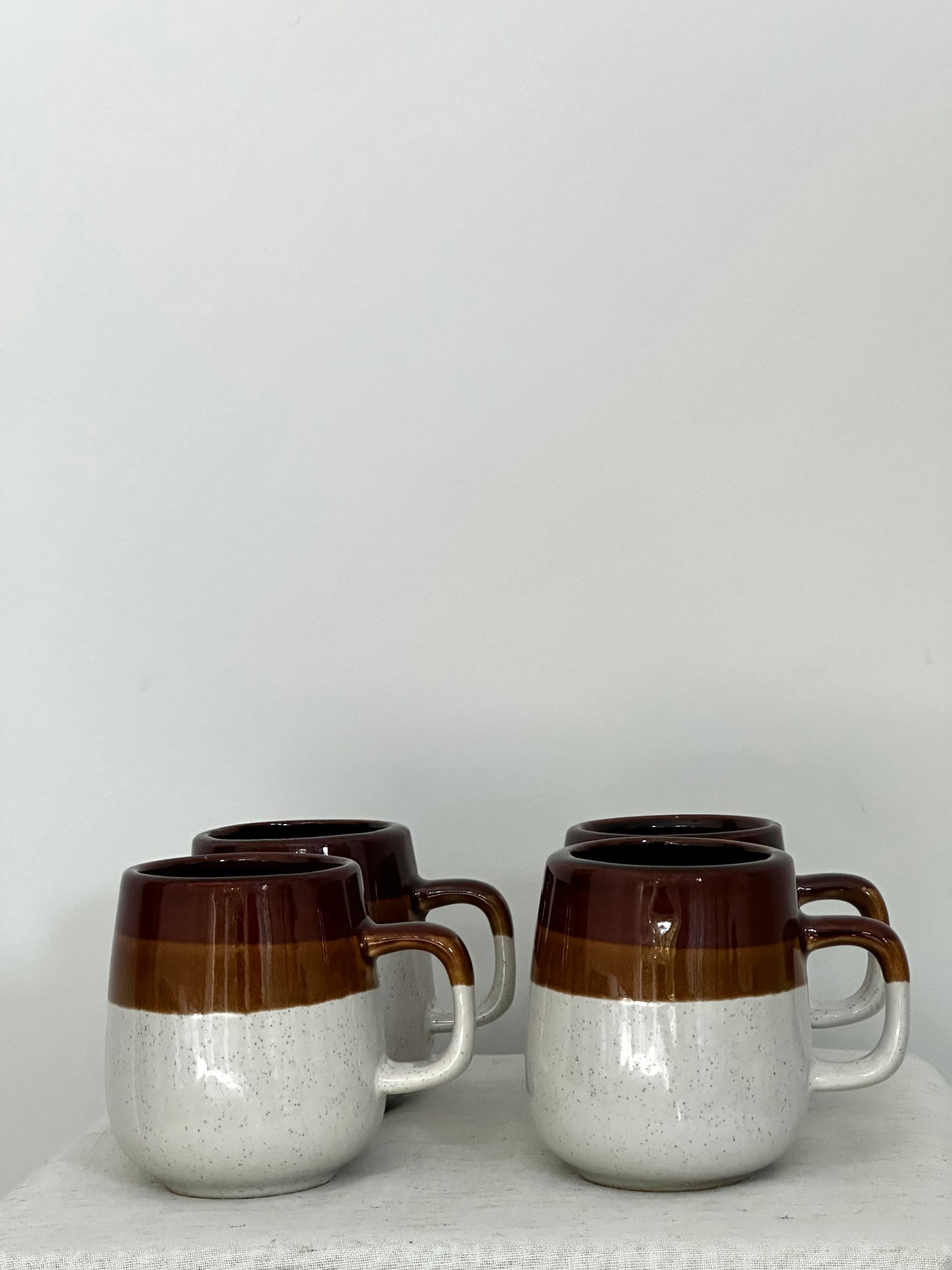 Vintage 1970s Stoneware Coffee Mugs (set of 4)