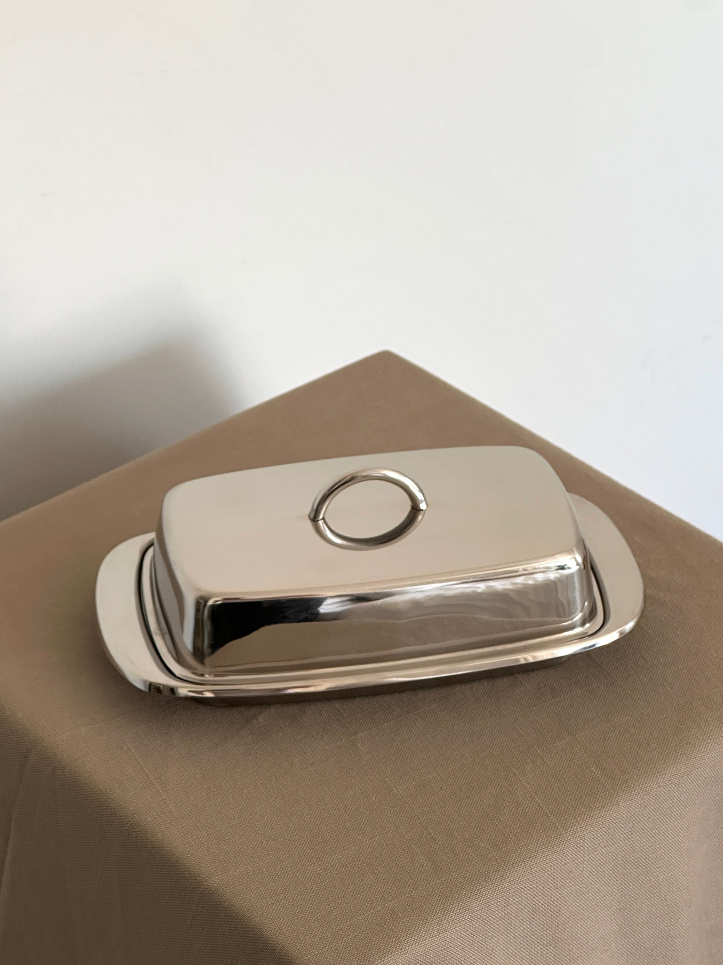 Stainless Steel Chrome butter dish