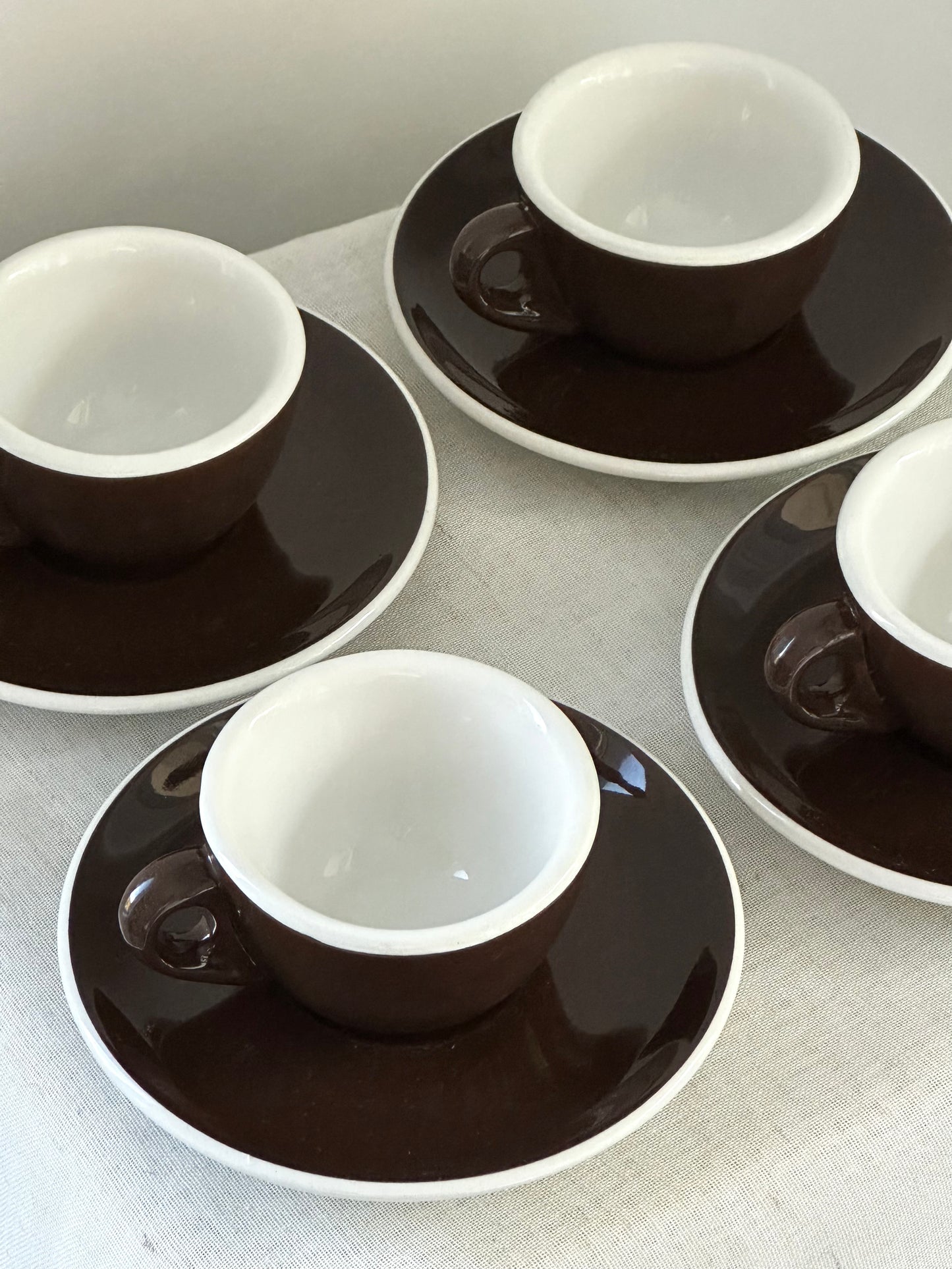 Vintage Set of Richard Ginori Espresso Cups and Saucers - Italy