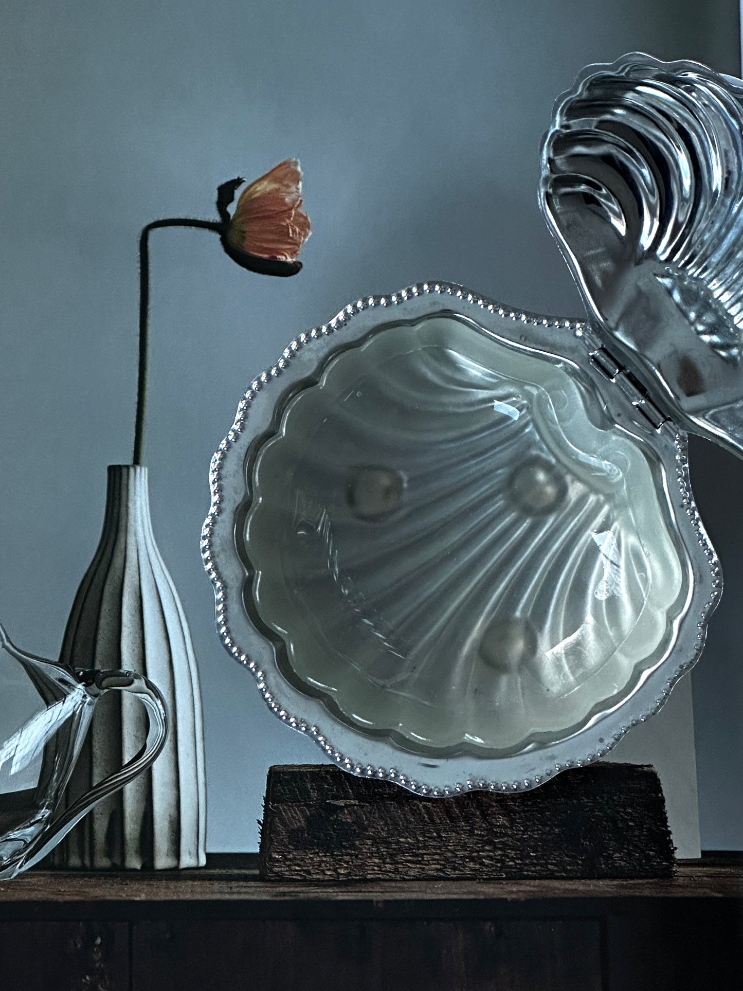 Chrome Clam Shell Butter Dish