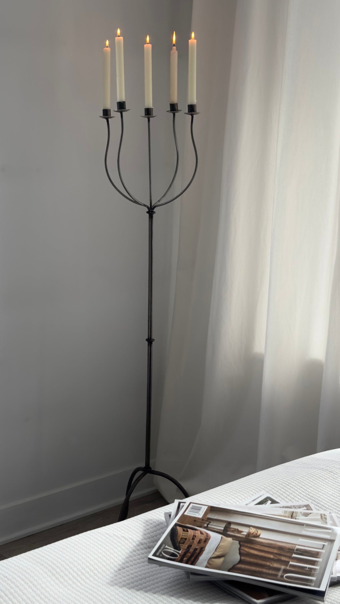 Iron Floor Candelabra