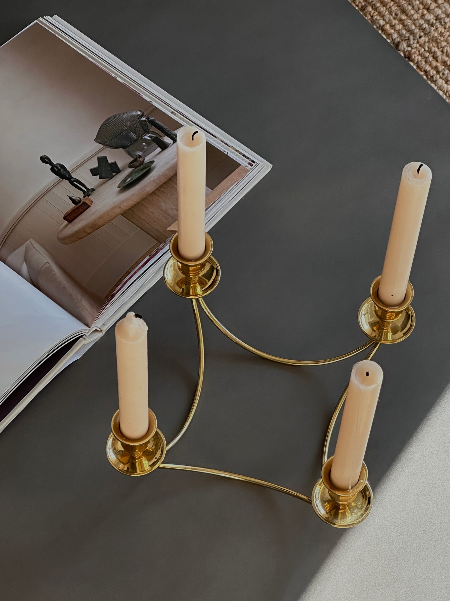 Brass Candelabra Centerpiece