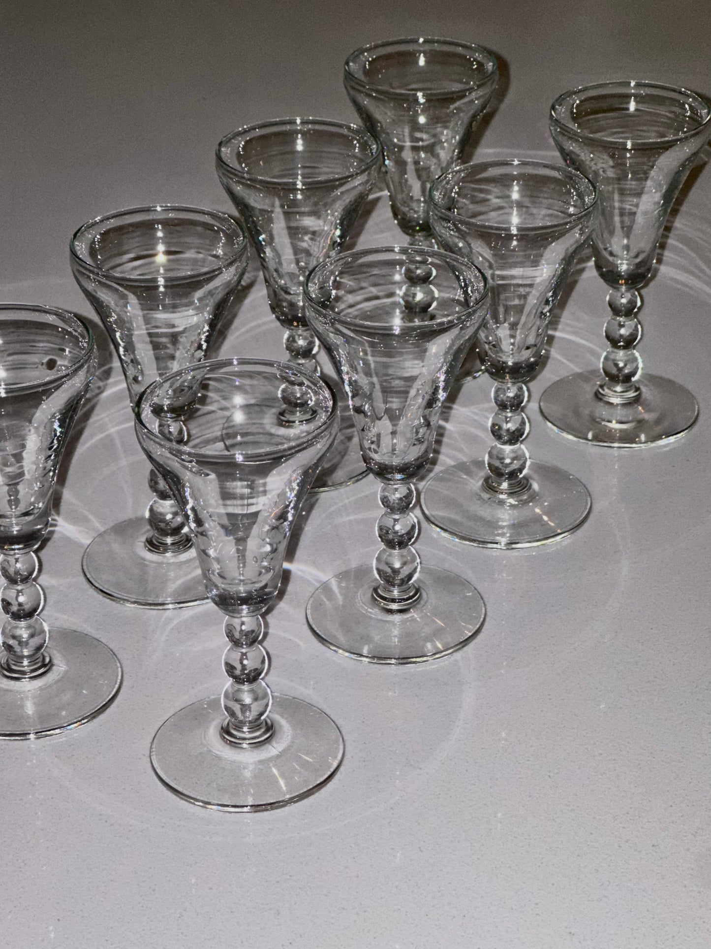 Vintage Ball Stem Aperitif Glasses (Set of 8)