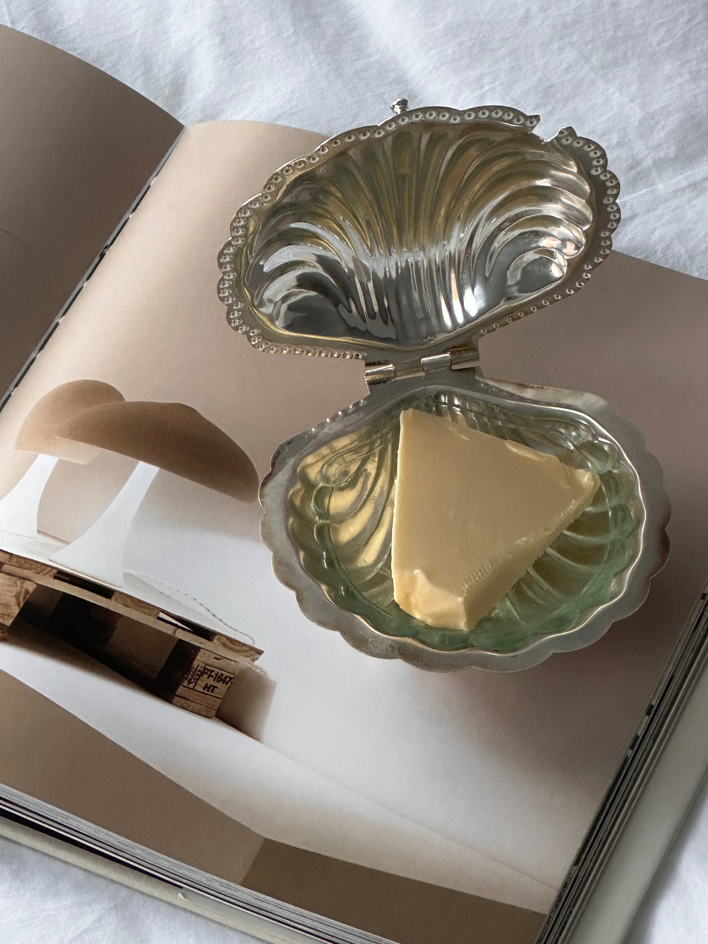 Silver Plated Clam Shell Butter Dish