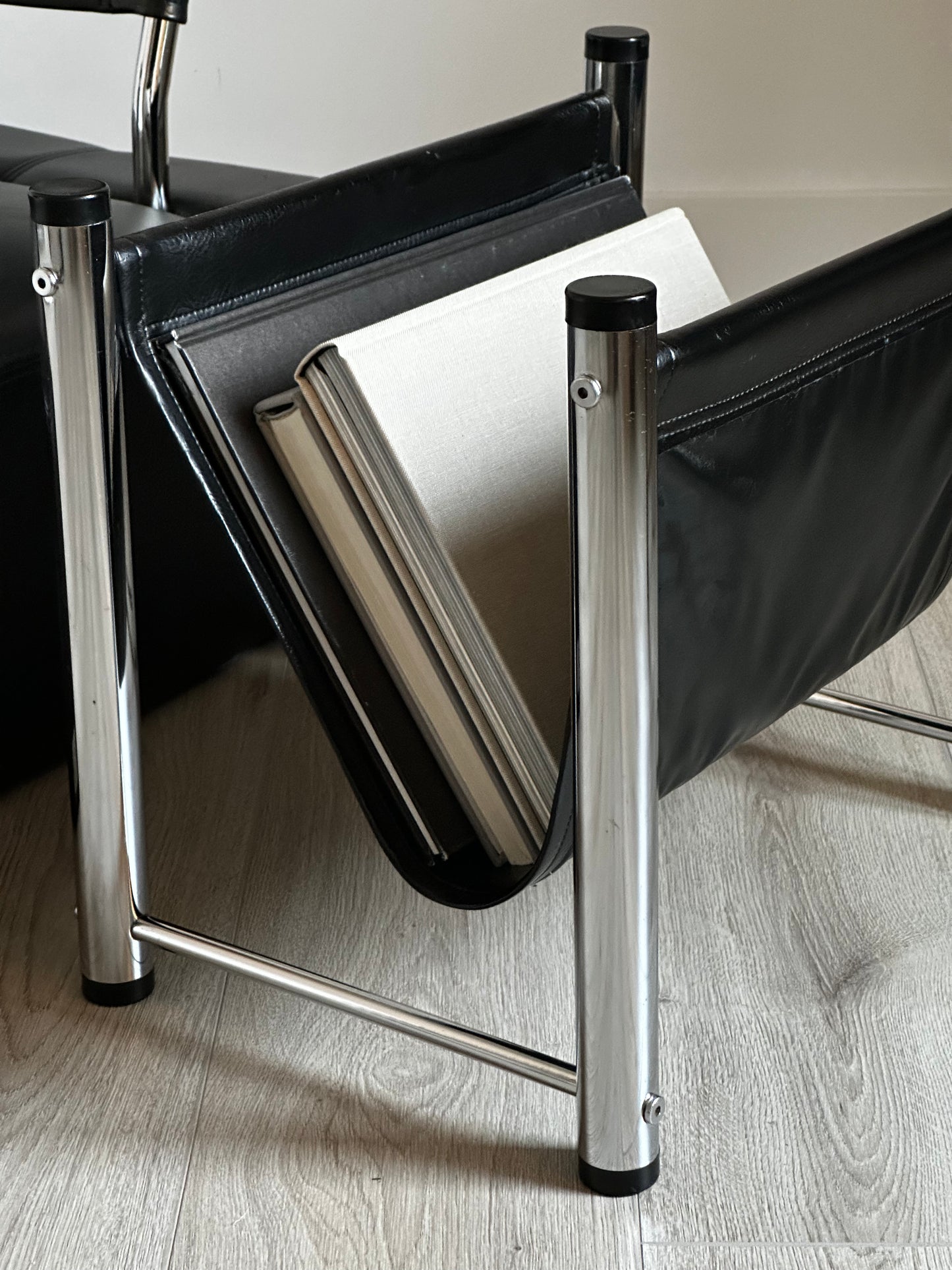 Mid-Century Chrome Magazine Rack