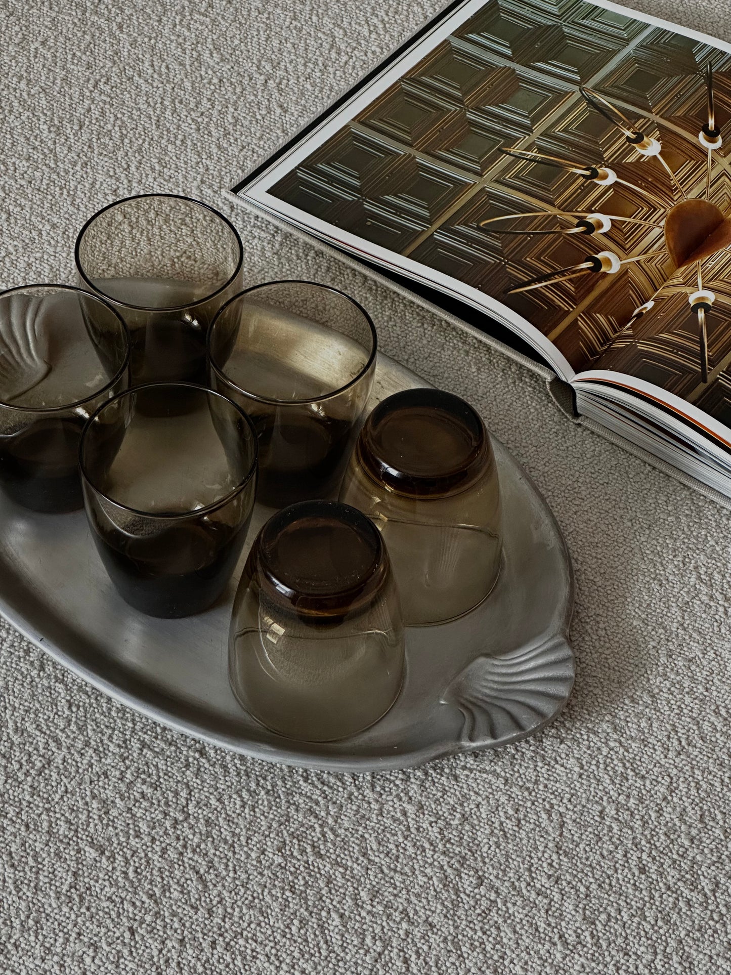 Vintage Libbey Smokey Brown Glasses - Set of 6