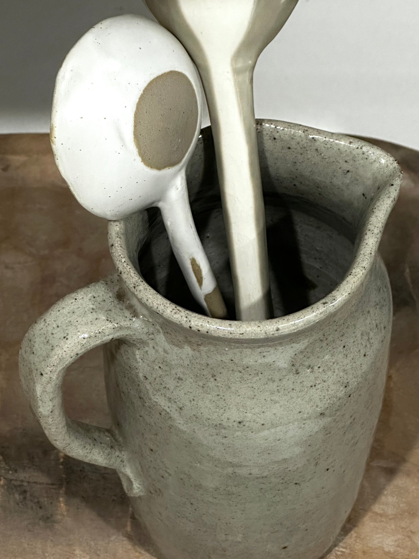 Freckled Stoneware Pitcher