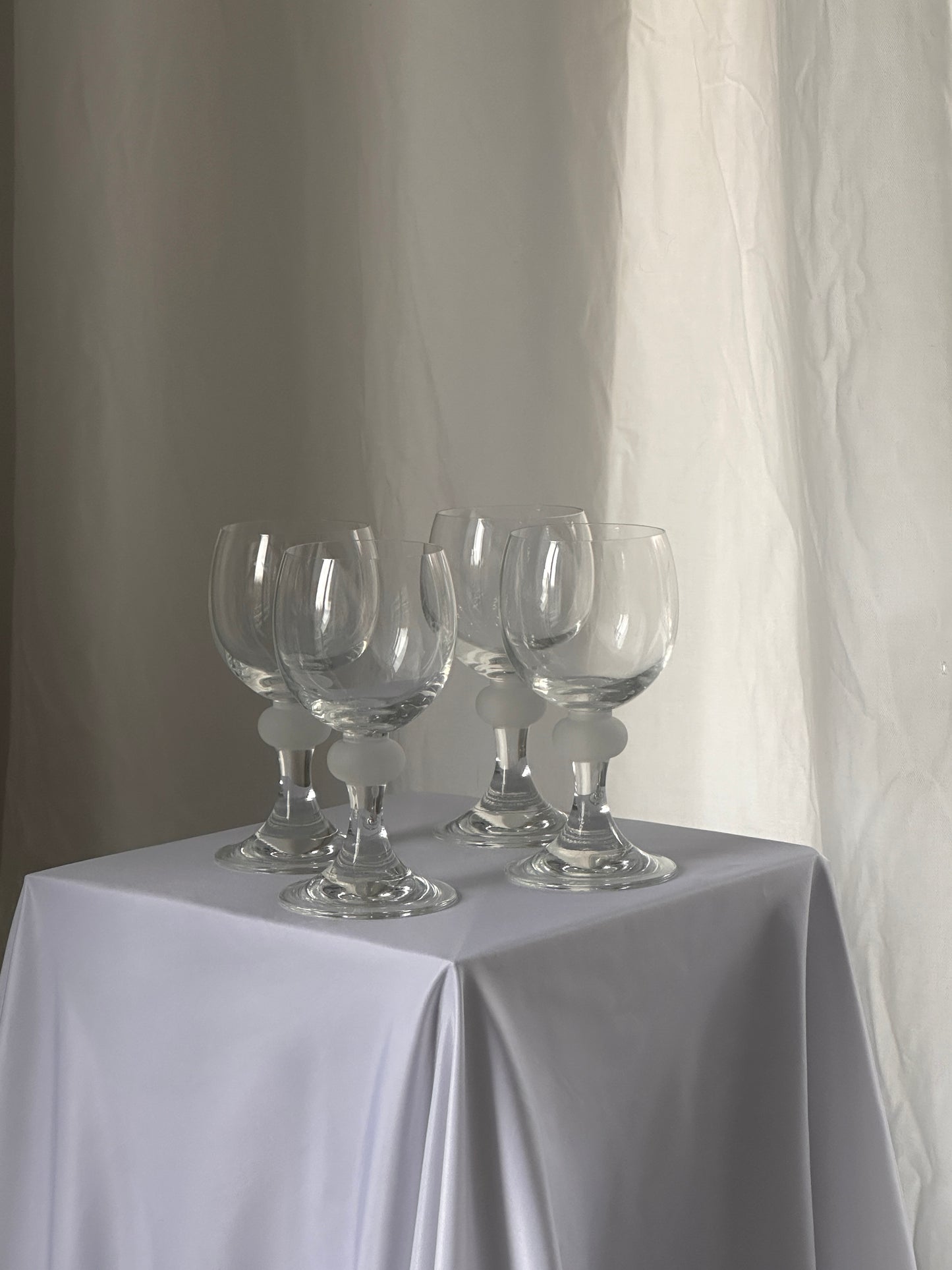 Art Deco Crystal Wine Glasses