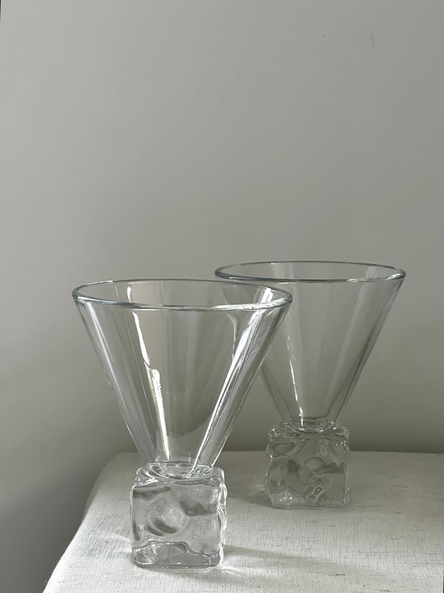 Vintage Disaronno Ice Cube Martini Glasses (set of 2)