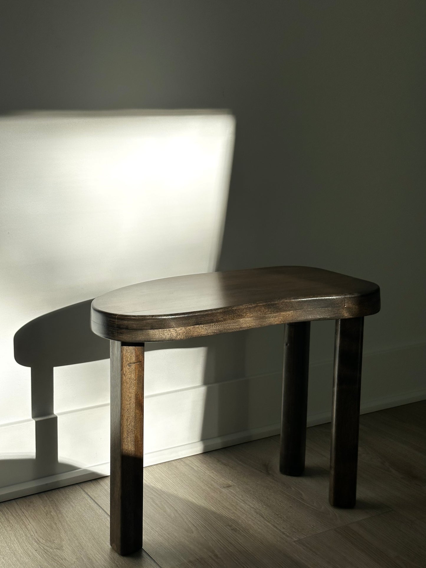 Asymmetrical Reclaimed Wood Side Table