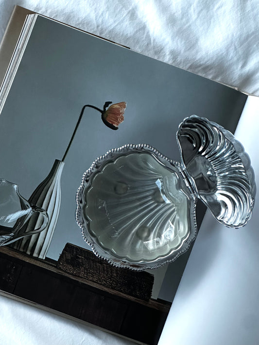 Chrome Clam Shell Butter Dish