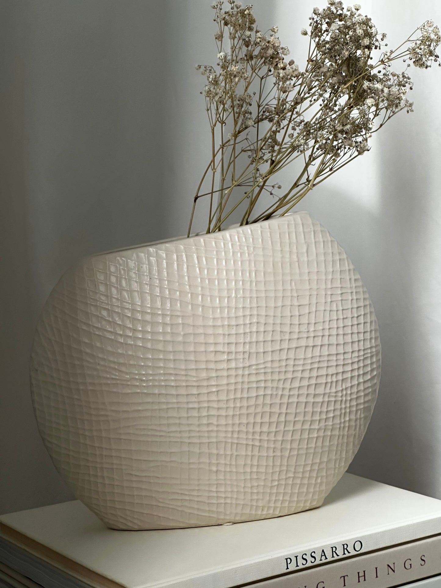 Mid century narrow textured vase