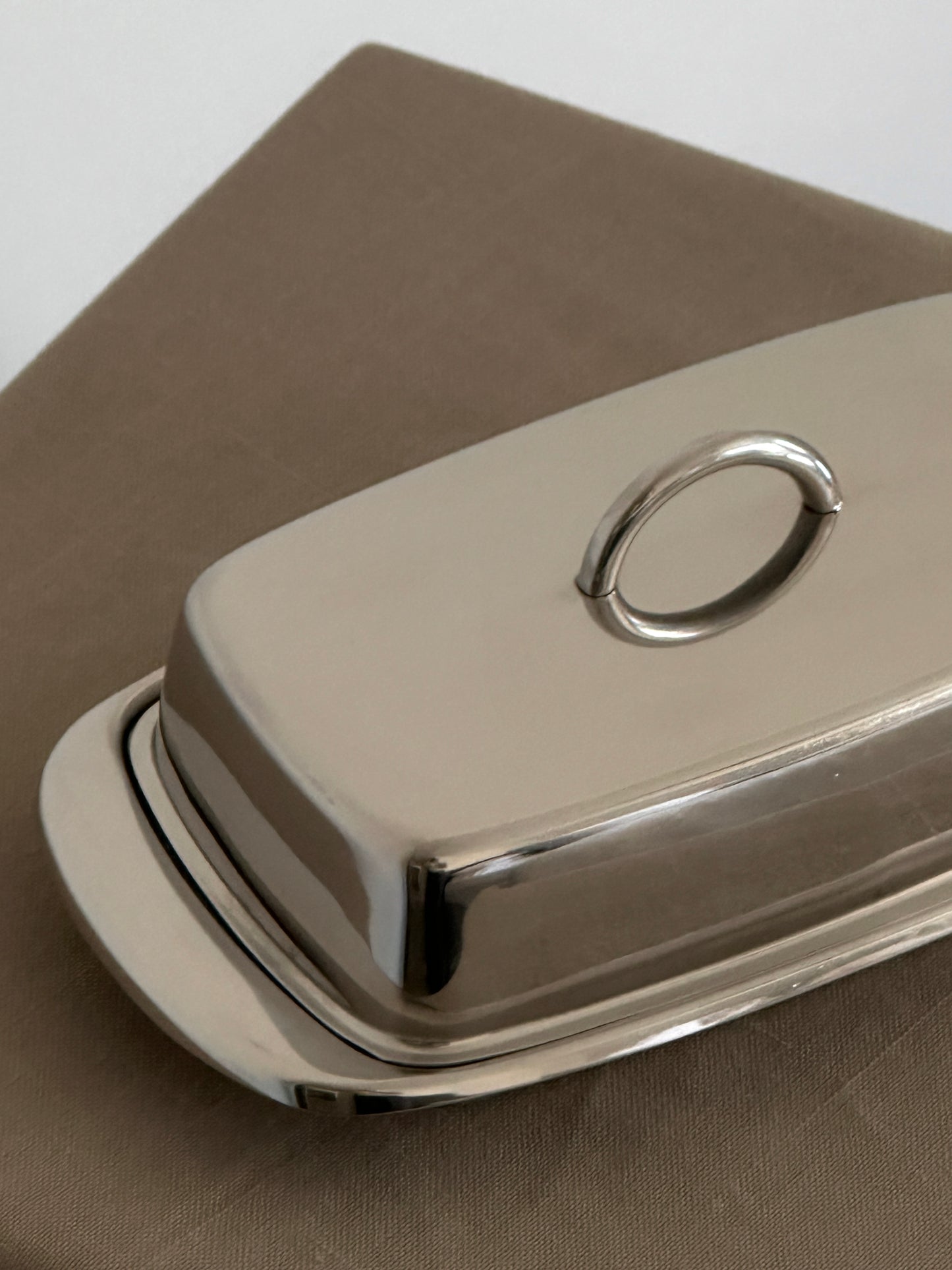 Stainless Steel Chrome butter dish