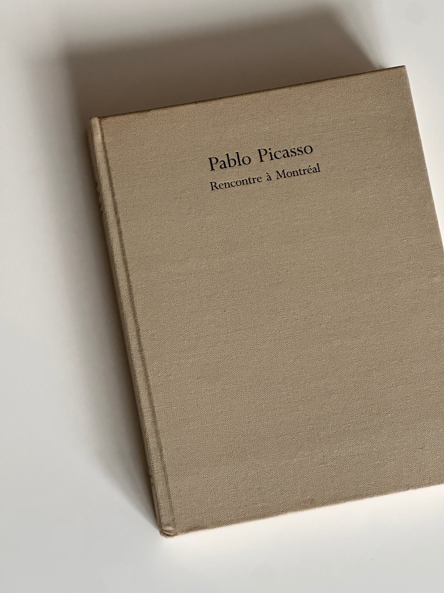 PICASSO, Meeting in Montreal, Hardcover art book, 1985