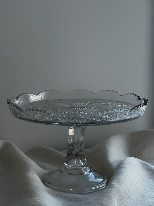 Vintage Glass Cake Stand