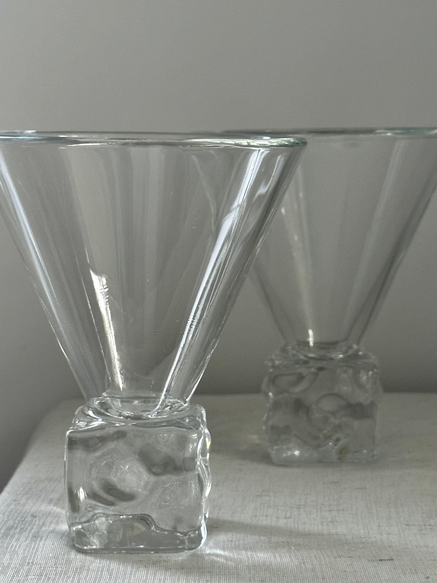 Vintage Disaronno Ice Cube Martini Glasses (set of 2)