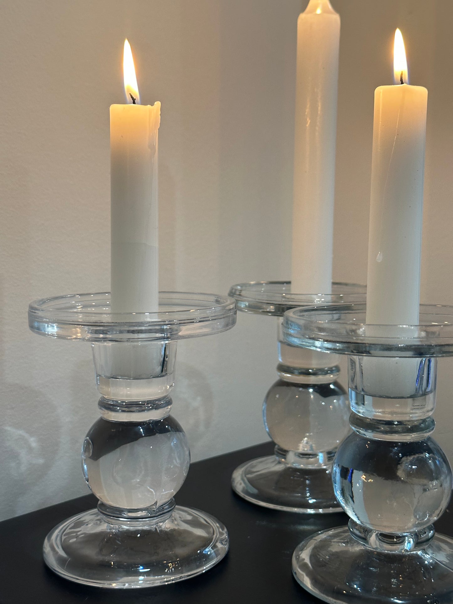 Vintage bubble glass candle holder