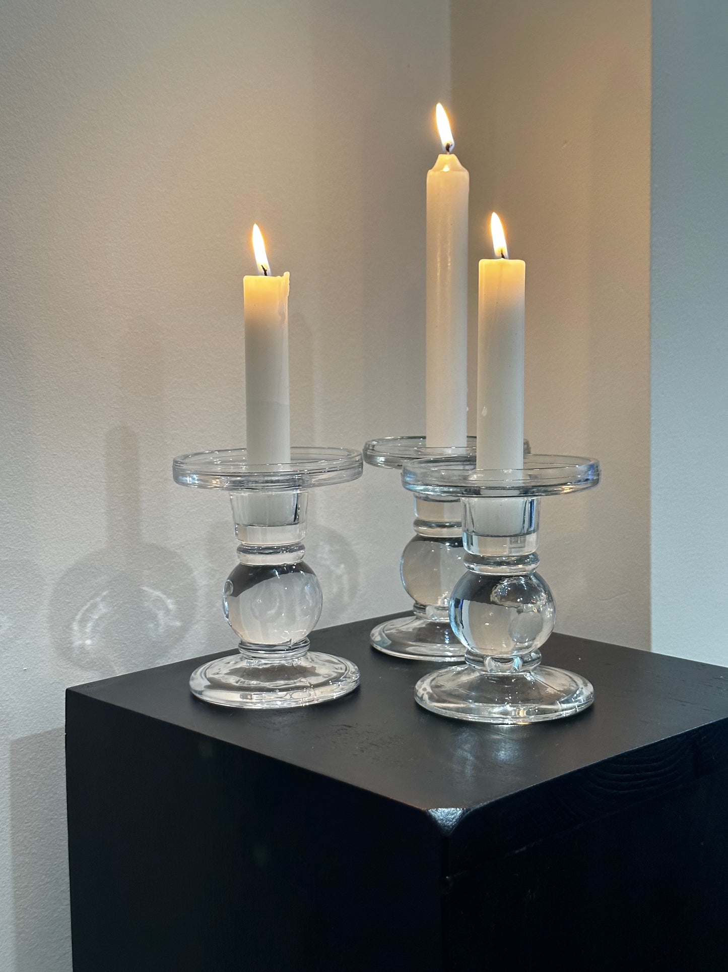 Vintage bubble glass candle holder